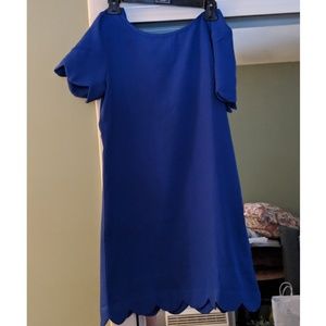 Blue scalloped dress